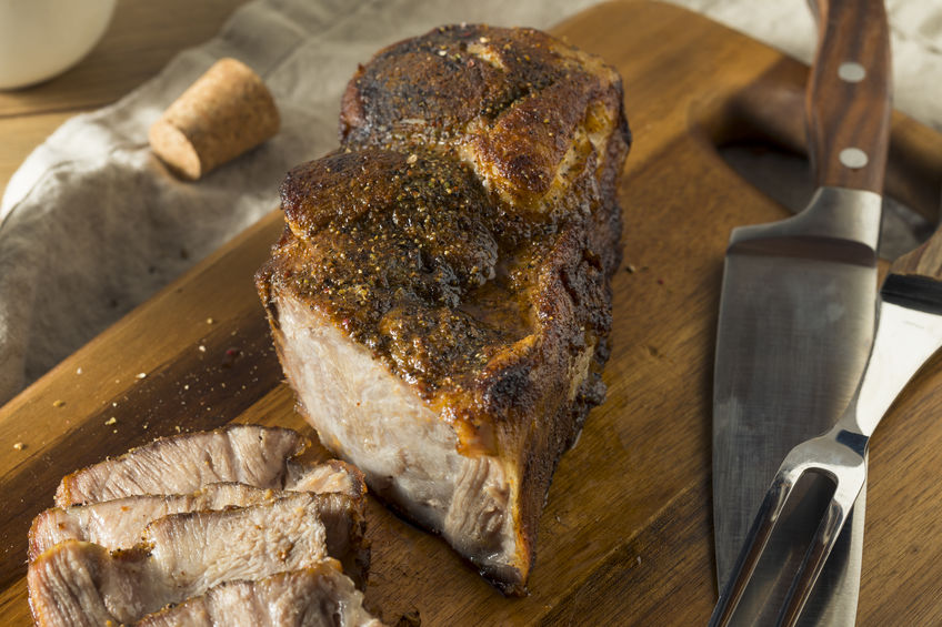 Roasted Pork Butt Shoulder with Salt and Pepper