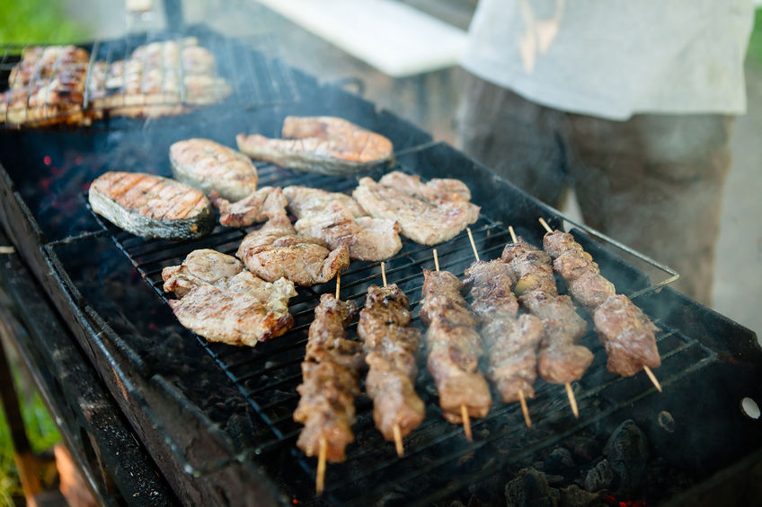 Grilled Mixed Meat on BBQ Flaming Grill. You can see more in my public set.