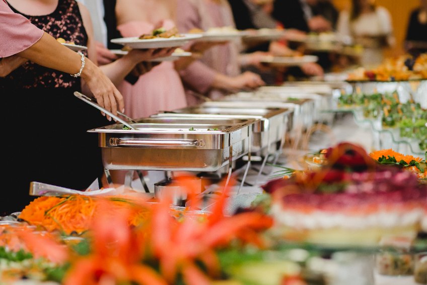 wedding catering during reception