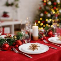 Christmas table setup
