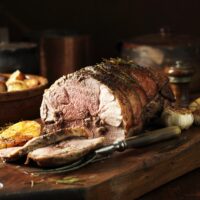 roasted leg of lamb